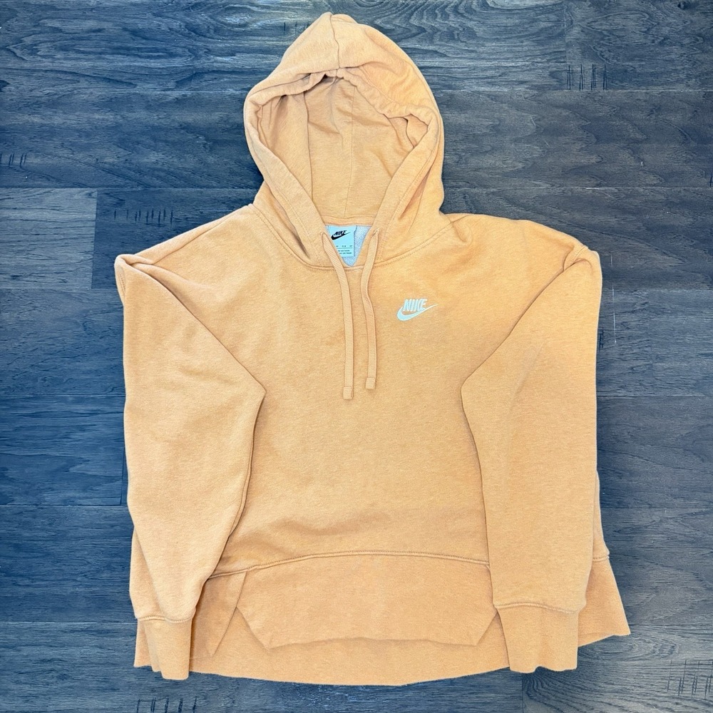 Nike Hoodie Women's XS Orange Pullover Sweatshirt Swoosh Logo